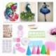 4X (19db DIY papír Quilling kézműves szerszámkészlet sablon csipesz-csapok SlotteH1S8