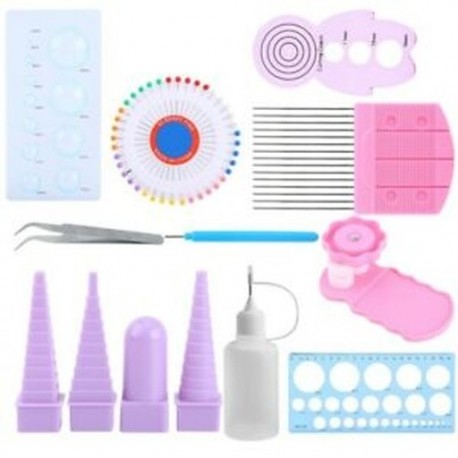5X (11 db papír Quilling eszközök Kit csíkok DIY szélesség vegyes színes Origami W3W3