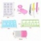 3X (19db DIY papír Quilling kézműves szerszámkészlet sablon csipesz-csapok Slotte A5U9