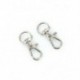10 db ezüst kampó, 12 mm x 30 mm, L9C5 forgóbilincs