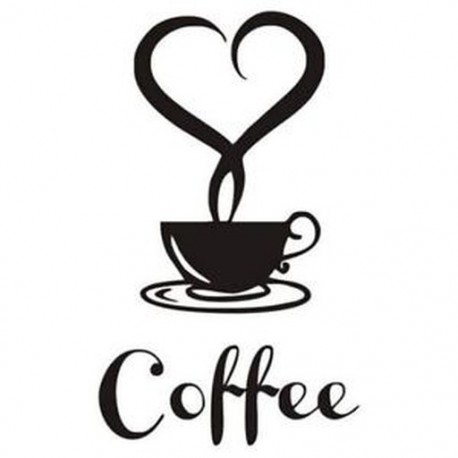 1 x Kávécsésze matricák / Kávéscsésze Kitchen Art fali matricák az E5W4 lakberendezéshez