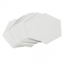 12db-os 3D modern tükör geometriai hatszögletű akril fali matrica Art Home DIY F1U3