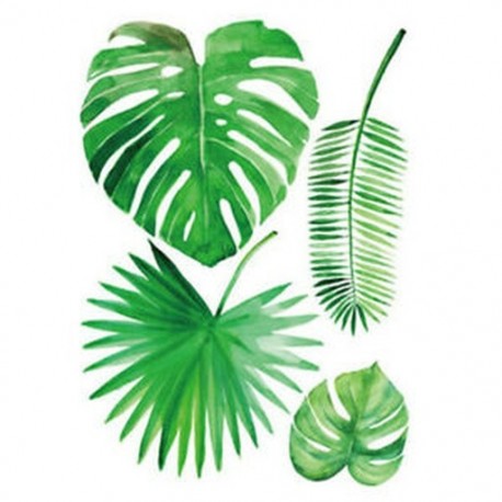 1X (Növénylevél falmatrica lakberendezési lehetőség Nappali hálószoba matricák ChG6Q2)