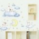 Rajzfilm falimatrica gyerekszobák lakberendezési nyúlmatricák Baba hálószoba felhő M3Q9