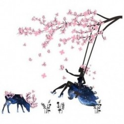 1X (tündér rózsaszín virágfa ága vinil falmatrica gyerekeknek matricák óvoda De T0A8