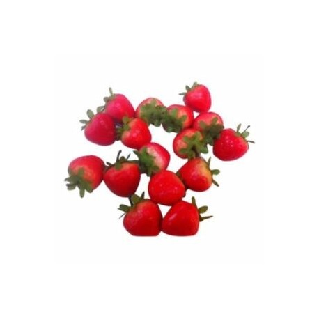 1X (20 mesterséges dísz piros eper-hamis gyümölcs X2L7)