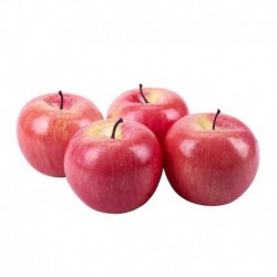 2X (4 nagy mesterséges vörös alma dekoratív gyümölcs a legjobb mesterséges Y7L8-tól)