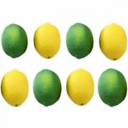 4X (8 darabos mesterséges hamis citrom, limes gyümölcs, váza-töltő otthoni konyha PL7H2