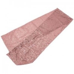 Asztali futó esküvői dekorációk Bling Cloth Rose Gold Z9M7