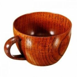 1X (Retro Facsésze Primitív Kézzel készített természetes fa Kávé Tea Sör Bor Ju M2A1