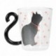 Kék - 1X (Aranyos kreatív macska Kitty üveg bögre csésze teáscsésze tejcsésze kávéscsésze G9Y4)