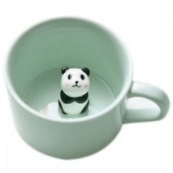 kicsi kerámia tej bögre kávéscsésze hőálló Celadon csésze ed Red PandaďĽ ‰ BT CQ