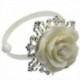 Ezüst [nincs raktáron] - 12 db / Set gyanta Rose White szalvéta gyűrűs asztali konyhai szalvétatartó W V8O3-hoz