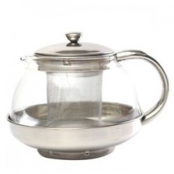 800ml rozsdamentes üveg teáskanna laza infuser kávé tealevél O1G3 gyógynövény dekoráció