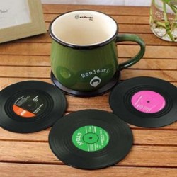 4X (6 darab / Set spinning Retro Vinyl Disc Italalátétek Y2N6)