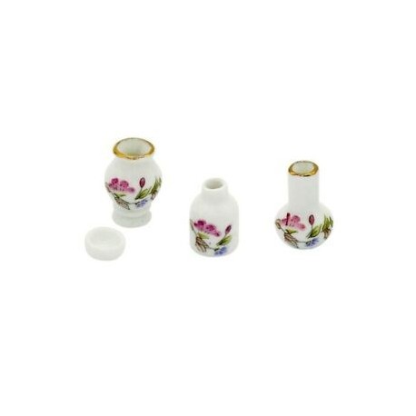 4 db mini virágcserép miniatűr 1/12 Dollhouse házimunka-kiegészítők M6G3