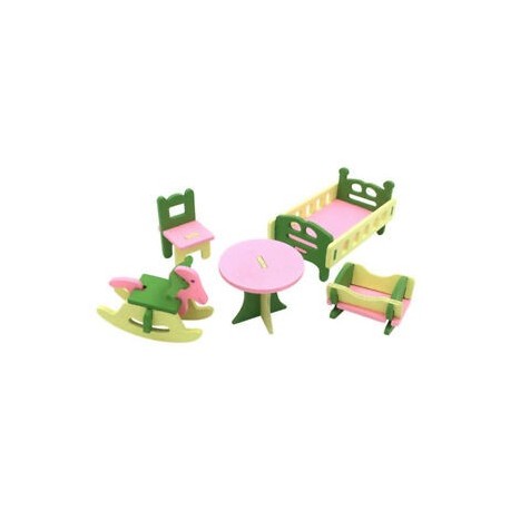 1 db / 5db Baba Fa Babaház bútorok Dolls House Miniatűr Gyerekjáték Q6U7