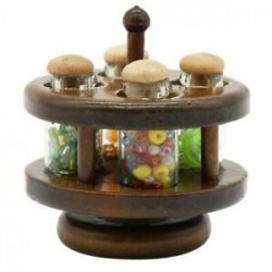 1:12 Miniatűr fűszertartó edény a Spice Dollhouse konyhai kiegészítőkkel D7W8