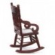 1:12 Miniatűr fa kabinet rocker modell N6A4 barna karszalagok