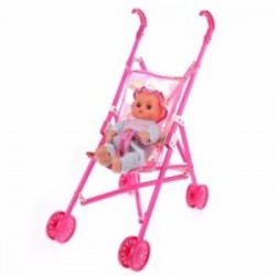 1X (Dolls Buggy babakocsi tolószékű babakocsi összecsukható játékbaba babakocsi Baby Doll B3Z7)