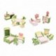1X (4 db fából készült babaház miniatűr bútor puzzle játék gyerekeknek gyerekeknek Q8S1