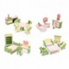1X (4 db fából készült babaház miniatűr bútor puzzle játék gyerekeknek gyerekeknek Q8S1