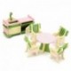 1X (4 db fából készült babaház miniatűr bútor puzzle játék gyerekeknek gyerekeknek Q8S1