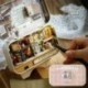 3D-s fa barkács kézzel készített doboz színház babaház miniatűr doboz aranyos mini baba H A1P5