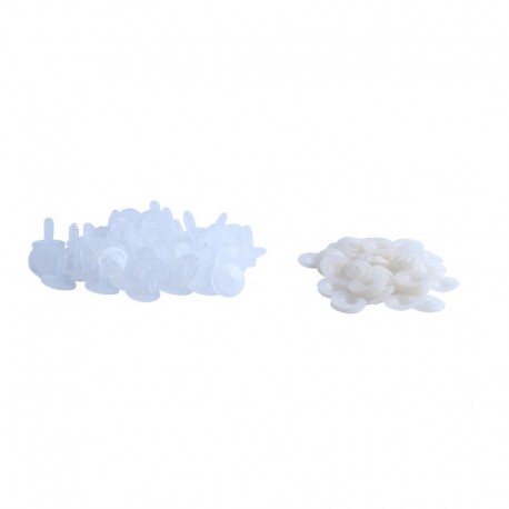 6X (50 darabos fehér játékbaba készítésű kézműves csuklók 20mmx20mm 20mmx5mm Y9T6)