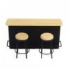 3X (1/12 babaház miniatűr bútorasztal és 2 szék D6X8)