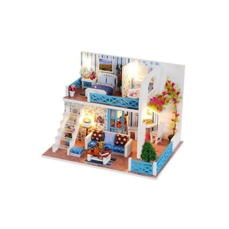 5X (Gyerek baba kézzel készített babaház bútorkészlet DIY mini babaház fából és V7L5