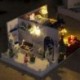 4X (IIECREATE bútor DIY DollHouse fa miniatűr babaházak FurnitureQ9F8