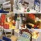 4X (IIECREATE bútor DIY DollHouse fa miniatűr babaházak FurnitureQ9F8
