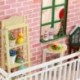 4X (IIECREATE DIY Doll House karácsonyi ajándékok kézzel összeszerelt 3D-s fa modellekS8Z2