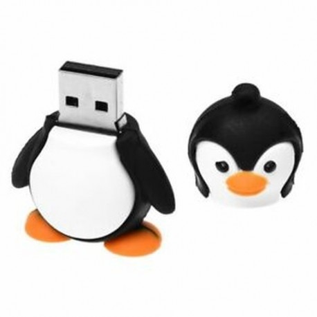 4 GB-os újdonság, aranyos fekete, fehér baba pingvinnal, USB 2.0 flash meghajtó adatai Mem Q2G6