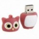 16 GB-os USB 2.0 memóriakártya flash tollmeghajtó tároló aranyos bagoly piros BT