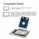 Merevlemez-Caddy tálca 9,5 mm-es univerzális SATA 2nd HDD HD SSD ház Hard Dr D9N7