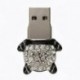 16 GB-os USB 2.0 csillogó strasszos Panda Flash meghajtó Flash Disk Pen Drive J6R7