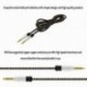 1X (fekete, 1,5 méter magas minőségű fonott fém audiokábel, 3,5 mm-es AUX audio ca O2P8.)