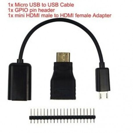 1X (3in1 Himbeer Pi Zero Kit Mini HDMI auf HDMI fejléc   Micro USB adapter   F8Z3