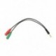 1X (1 db-os kábel-adapter 2 az 1-ben Splitter 4 pólusú, 3,5 mm-es audio fülhallgató fülhallgatóval P6Y1