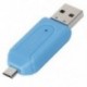 1X (USB 2.0   USB mini OTG SD ST kártyaolvasó mobiltelefon táblaszámítógéphez (kék) O0M8