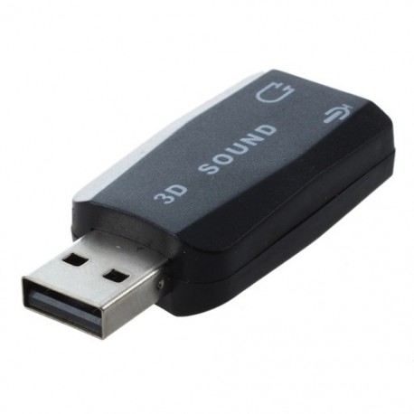 1X (USB 3D audio hangkártya minifonya fülhallgató adapter D1M8)