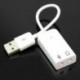 1X (Fehér USB 2.0 3D virtuális 7.1 csatornás audio hangkártya adapter PC G6Y3 laptophoz)