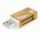 All-in-one USB 2.0 SD MMC TF T Flash memóriakártya-olvasó Golden F4B3