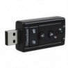 Fekete hangkártya 7.1 Külső USB 2.0 audió adapter illesztőprogramok CD G5V7