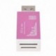 Műanyag ház, átlátszó fedél, USB 2.0 interfész SD TF MMC RSMMC memóriakártya P4A3 G2B0
