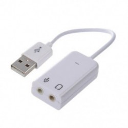 1x (3,5 mm-es mikrofon fülhallgató-csatlakozó USB 2.0 hangkártya hangszóró audio adaptert H2B0