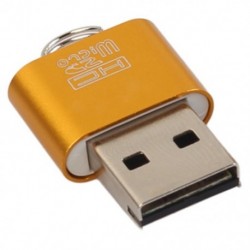Alumínium USB 2.0 hordozható memóriakártya-olvasó adapter Micro-SD kártya / TF I2D9 számára