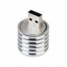 Alumínium 3W-os USB LED-es lámpa foglalat Spotlight elemlámpa fehér fény V9X8